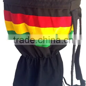 Djembe Bags Basic Black Cotton With Rasta Stripe thumbnail-2