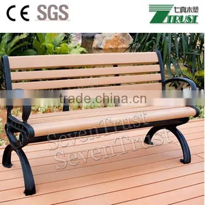 Outdoor Wood Plastic Composite Bench, Waterproof Garden Bench thumbnail-1