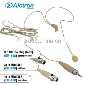 Alctron EM-10B Ear-hanging Mic With 3 Pins Mini XLR Connector,Pro Ear-hanging Mic,condenser Ear-hanging Mic thumbnail-2