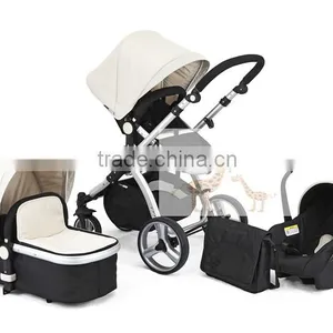 2016Baby Stroller European Standard High Quality And Comfortable 3 in 1 Fuctions Deluxe Reversing Handle Baby Stroller thumbnail-1
