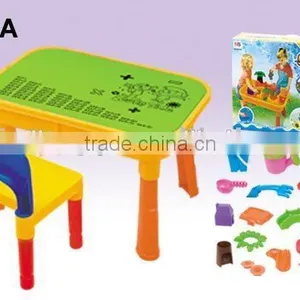 Chenghai Toy Factory Beach Toys Sand and Water Table With Board And Chair thumbnail-3