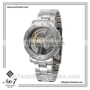 Unisex Mechanical Automatic Movement Stainless Steel Watch With 5 ATM Water Resistant thumbnail-1