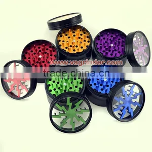 China Wholesale Industrial Aluminum Grinder , 4 Pieces Weed Herb Grinders Sharp Stone thumbnail-1