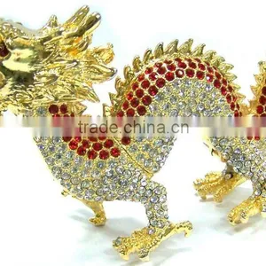 Crystal Metal China Dragon Jewelry Box With Magnet Closure,good Quality and Various Designs,passed SGS Factory Audit thumbnail-1