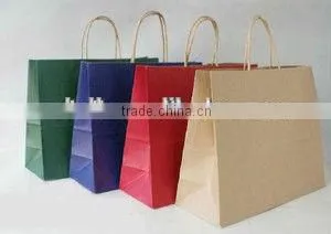 Hand Length Handle Kraft Recyclable Paper Bag With Lamination thumbnail-6
