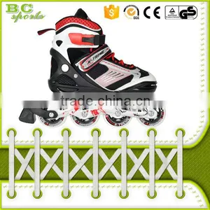 Kids Adjustable Aggressive Red Inline Skates With ce thumbnail-1