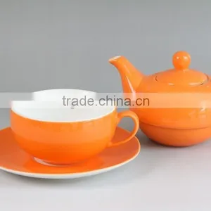 China Suppliers Colorful Personalized Tea Cup Pot in One, Coffee Cup, Tea Pot Set thumbnail-5
