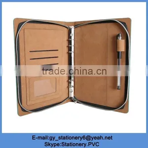 High Quality Custom 6 Ring PU Leather a4 Ring Binder Notebook thumbnail-4