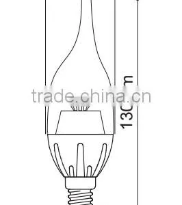 Hot Sale CE-LVD/EMC, RoHS, TUV-GS Approved 2835 Smd Led Bulb Lamp C30HLAP 6W 470LM E14 E27 B22 LED Candle Bulb Light thumbnail-3