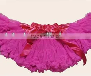 SOLID COLOR Pettiskirt Skirt Petti Party Dance Tutu Dress Girl TUTU ROSE Full Pettiskirt Princess Skirt thumbnail-1