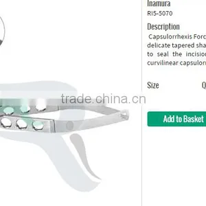 Inamura Capsulorrhexis Forceps Delicate Tapered Shanks, thumbnail-1