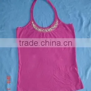 Ladies Top With Sequence at Neck thumbnail-1