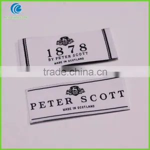 Custom Own Logo High Quality Heat Cut White Woven Clothing Labels thumbnail-5