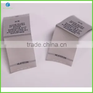2016 High Density Damask Woven Label Center Fold Soft Material Black Main Label For Clothing thumbnail-2
