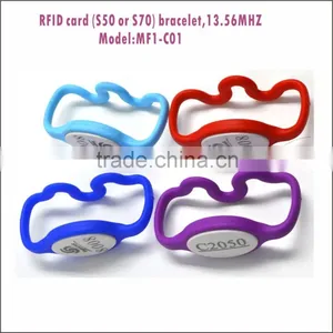 Newest Fashion Silicone Wristband RFID ID Bracelet for Access Control thumbnail-2
