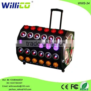 Willico USA BT Good Bass Hight Power dj System Active pa Speaker With Laser Lights Strobe Lights Wws-34 thumbnail-1