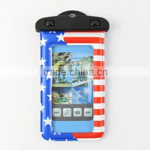 New Design the Stars and the Stripes Eco-Friendly PVC Waterproof Phone Bag thumbnail-2