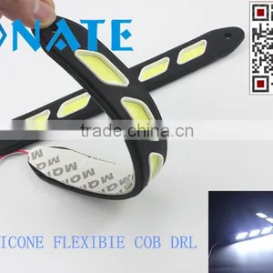 Newest Car Flexible Led Drl/ Auto Led Daytime Running Light COB Led Drl 12V thumbnail-2