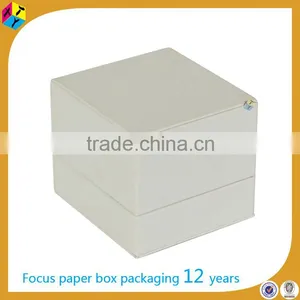 White Mini Cheap Manufacturer Jewelry Velvet Box thumbnail-3