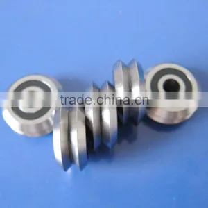 RM1-2RS Stainless Steel Bearings 3/16" V Groove Guide Track Roller Bearings thumbnail-1