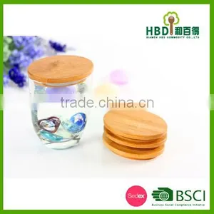 Bamboo Glass Jar Lid Wooden Lid for Canister thumbnail-1