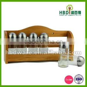 Glass Spice Jar With Rack Wholesale thumbnail-1