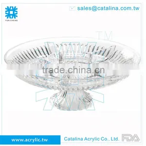 Luxury Acrylic Plastic Banquet Wedding Cake Dessert Fruit Tray With Lid thumbnail-5