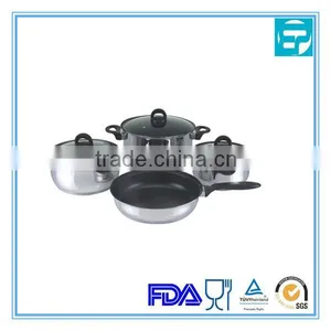 7Pcs Stainless Steel Induction Cooker Non-stick Cookware With Bakelite Handle thumbnail-1