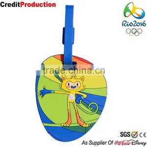 2016 Brazil Rio Big Sport Games Customized Logo Wholesale Travel Pvc Luggage Tag thumbnail-1
