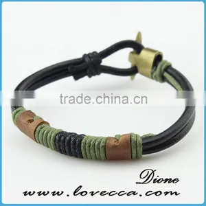 Wholesale Cheap Engraved Braided Leather Bracelet With Fashion Charm and Stainless Steel Buckle thumbnail-4