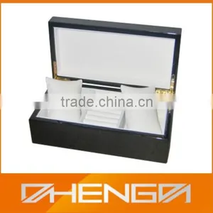 Best Sell Custom Made Black Handmade Wooden Watch Box Cufflink Box (ZDS-F214) thumbnail-1