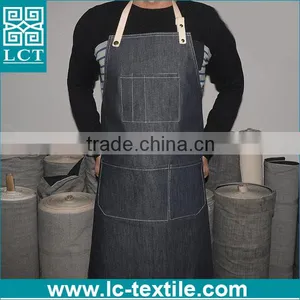 Black Denim Apron With Leather Straps thumbnail-4