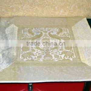 Silk Cushion Cover Indian Art Silk Cushion Cover Ethnic Throw Indian Cushion Cover thumbnail-1