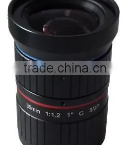 Metal Body Crystal Glass 8.0 MP F1.2 ITS C Mount Lens Focal Length 35mm hd Vision Glasses Germanium Lens thumbnail-1