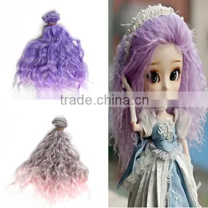 Colorful Synthetic Curly Hair Piece for BJD Doll Wig thumbnail-1