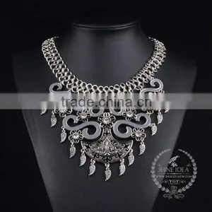 High Quality Vintage Rhinestone Chunky Statement Necklace Tin Alloy Fashion Women Pendant Necklace 6390151 thumbnail-1