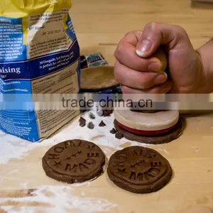 Unique Funny Silicone and Wood Cookie Stamp Baking Stamp Baking Tools thumbnail-4