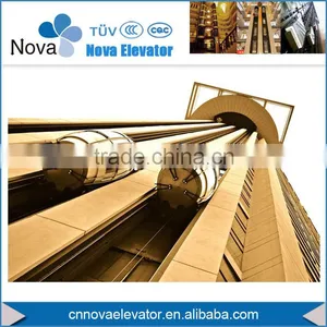 VVVF Drive Panoramic Elevator/ Small Machine Room Sightseeing Passage Elevator thumbnail-1