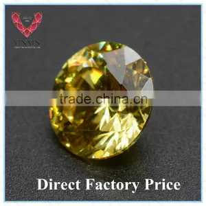 2015 Hot Sale Synthetic Diamond Making Machine Cut CZ Golden Gemstone Prices thumbnail-2