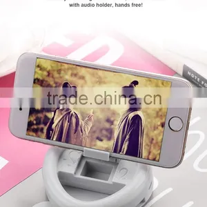 Selfie Ring Light LED Fill Light 3W 3 In 1 Cellphone Fill Light 23 LED Mini Portable Selfie Flashlight With Makeup Mirror thumbnail-4