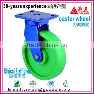 High Temperature 150mm Swivel Locking Cast Iron Industrial Caster Wheel thumbnail-2