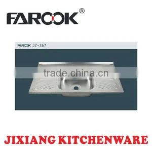 Popular Single Bowl With Tray Stainless Steel Kitchen Dishwash Sink thumbnail-1