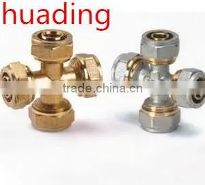 Brass Fitting Serious ,cross With &1216 &1620, Four Way Forged Brass Connector for Pipe Connect thumbnail-1