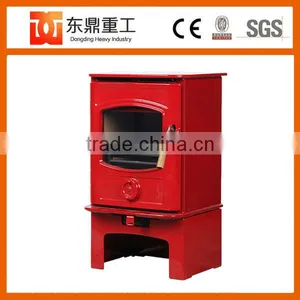 Red Colour Enamel Wood Burner Stove/Fireplace With European Style HF905UAE for Selling thumbnail-4
