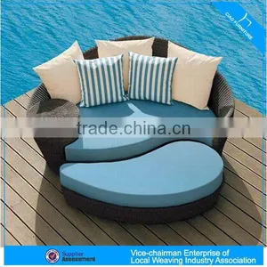 Leisure Rattan Sofa Bed Round Bed Outdoor Sunbed FL015 thumbnail-6