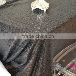 New Cheap Hot Sale Fancy 100% Polyester Embroidery Metallic Sequence Wedding Silver Sequin Table Cloth thumbnail-6