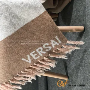 Australian Wool Jacquard Tassels Design Knitting Blanket thumbnail-3