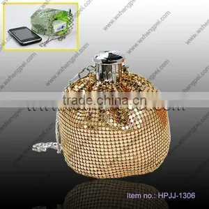 Shining Coin Aluminum Sheet Women Handbags thumbnail-1