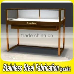 Bespoke Stainless Steel Glass Jewelry Display Showcase thumbnail-4