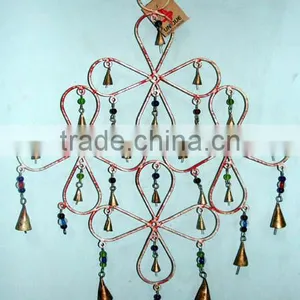 Hand Made Metal Christmas Flower Shape Wire Bell Hanging Decoration thumbnail-1